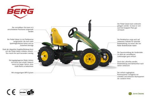 BERG John Deere BFR-3 mit Überrollbügel ab 5-6 Jahren (07.21.00.00) " – Bild 2