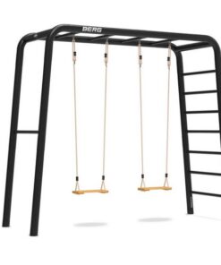 BERG Playbase Klettergerüst" M" mit Reckstange, Leiter ,mit 2 Holzschaukel 22.21.02.00 *---