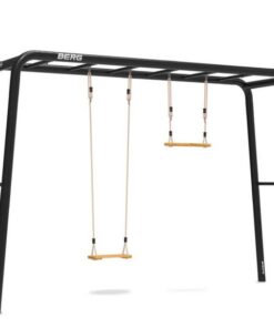 BERG Playbase Klettergerüst "L" mit 2 Reckstangen,  inkl. Holzschaukel & Trapez 22.41.00.00 *
