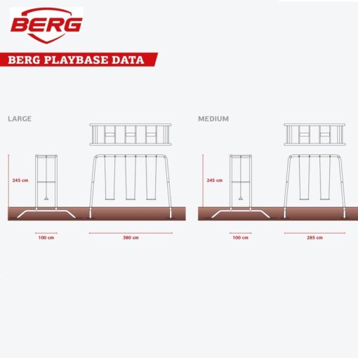 BERG Playbase Klettergerüst "L "mit 1 x Leiter,Ringe, Holztellerschaukel Kletterwand  22.41.03.00 * – Bild 5